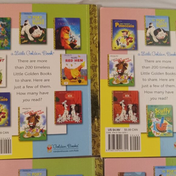 Bundle of 6 Golden Books Various Disney Titles Reading Educational - Picture 9 of 9